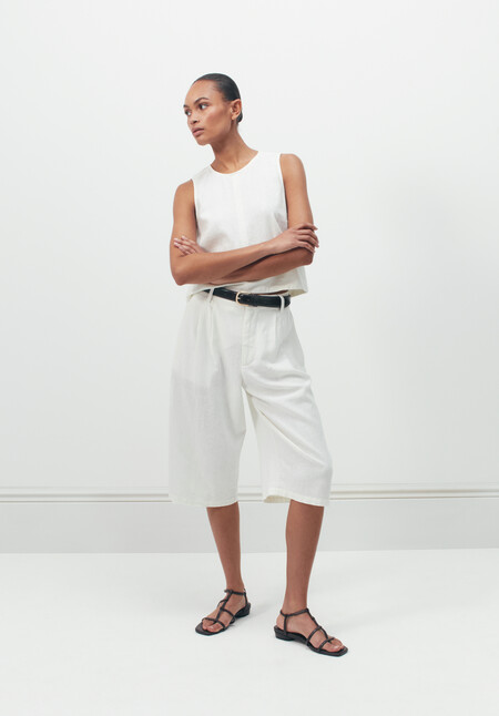 Linen Blend Lya Bermuda Shorts